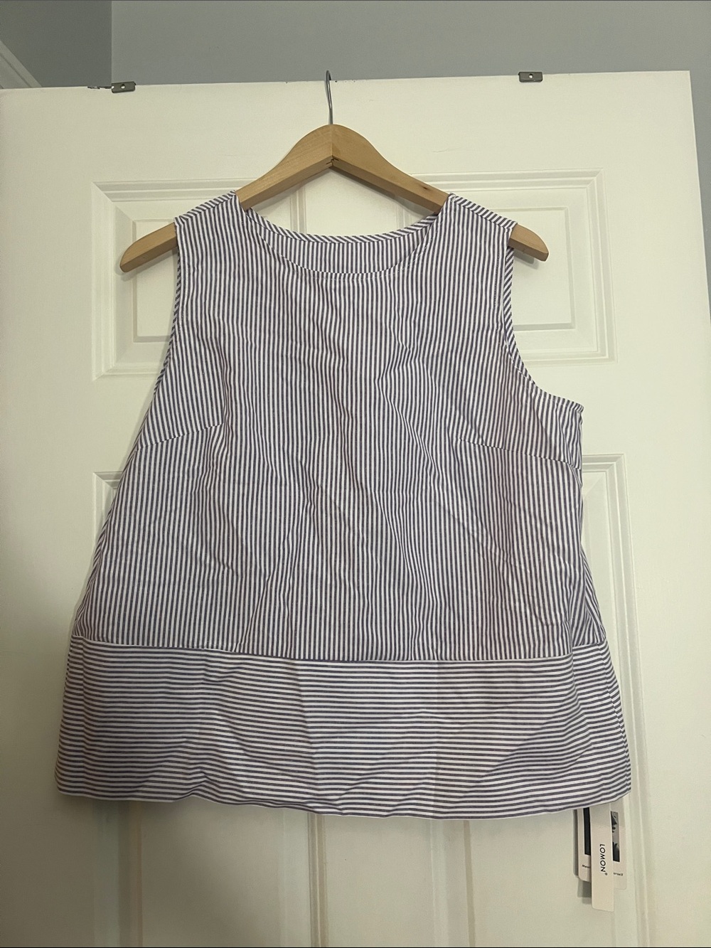 Purple and White Striped Tank